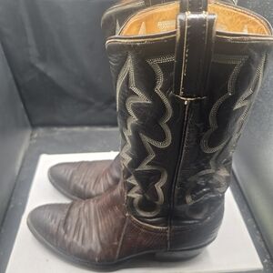Tony Lama Black and Brown Western Boots